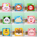 Sewing Needle and Thread Painting DIY Embroidery Doll Set Stuffed Animal DIY Handcraft Kit Cartoon Animal Felt Sewing Kit